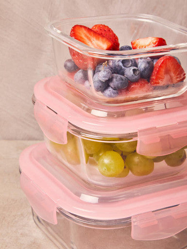 Freska 320Ml Square Glass Container