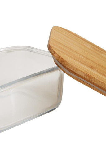Freska 800Ml Glass Container With Bamboo Lid