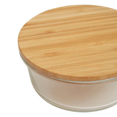 Freska 620Ml Glass Container With Bamboo Lid