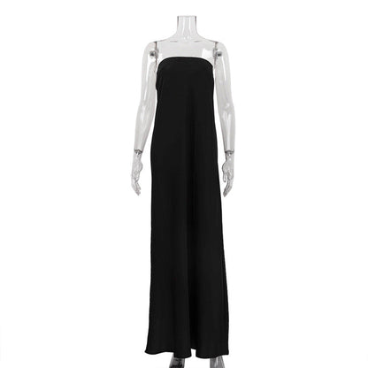 Off-neck Sexy Backless Tube Top Dress