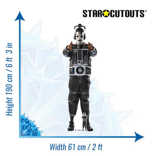 SC1230 Mondassian Cyberman Cardboard Cut Out Height 190cm
