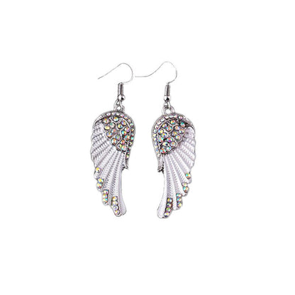 Fashion Angel Wings with Diamond Earrings