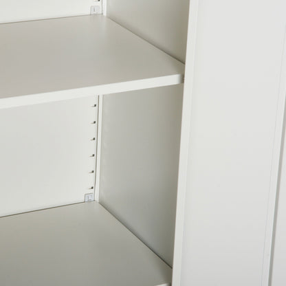 Filing Cabinet Storage Office 2 Doors Adjustable Shelf Metal Vinsetto