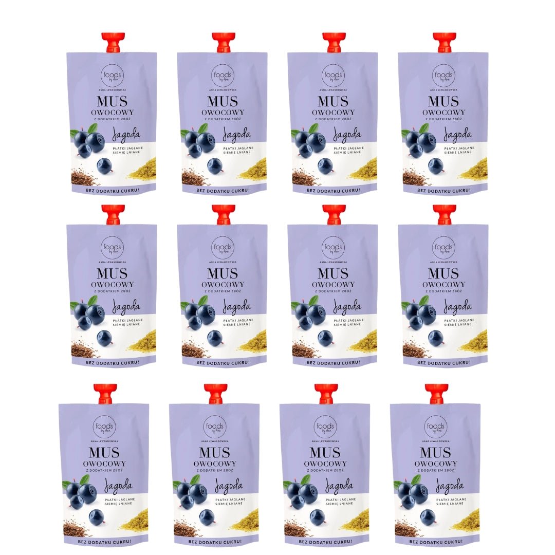 Fruit puree with cereals blueberry & millet flakes & linseed 100g