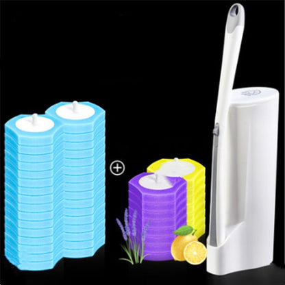 Premium Disposable Toilet Brush Set | Hygienic Deep-Clean System with Replaceable Heads