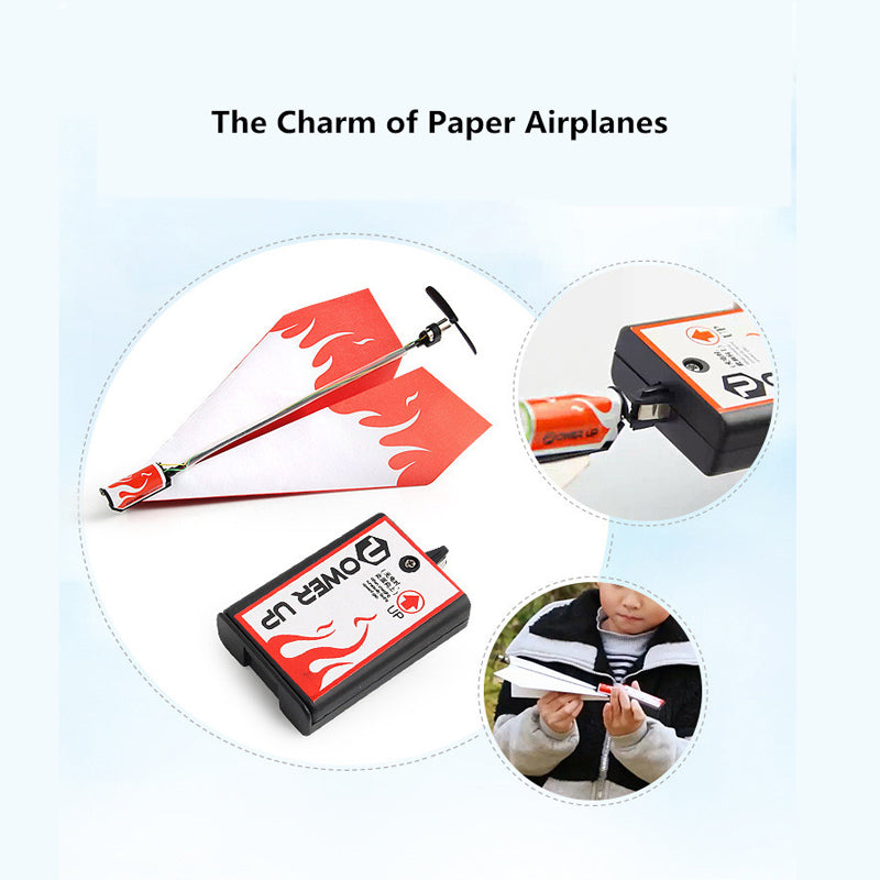 Motor electric hand throwing paper airplane