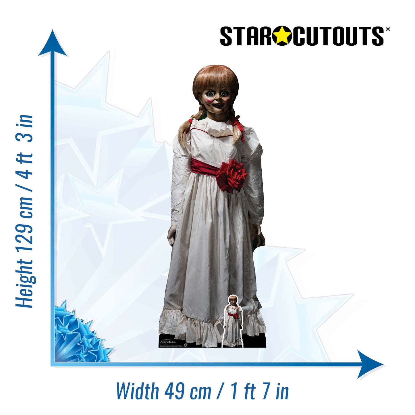SC1393 Annabelle Doll Cardboard Cut Out Height 129cm