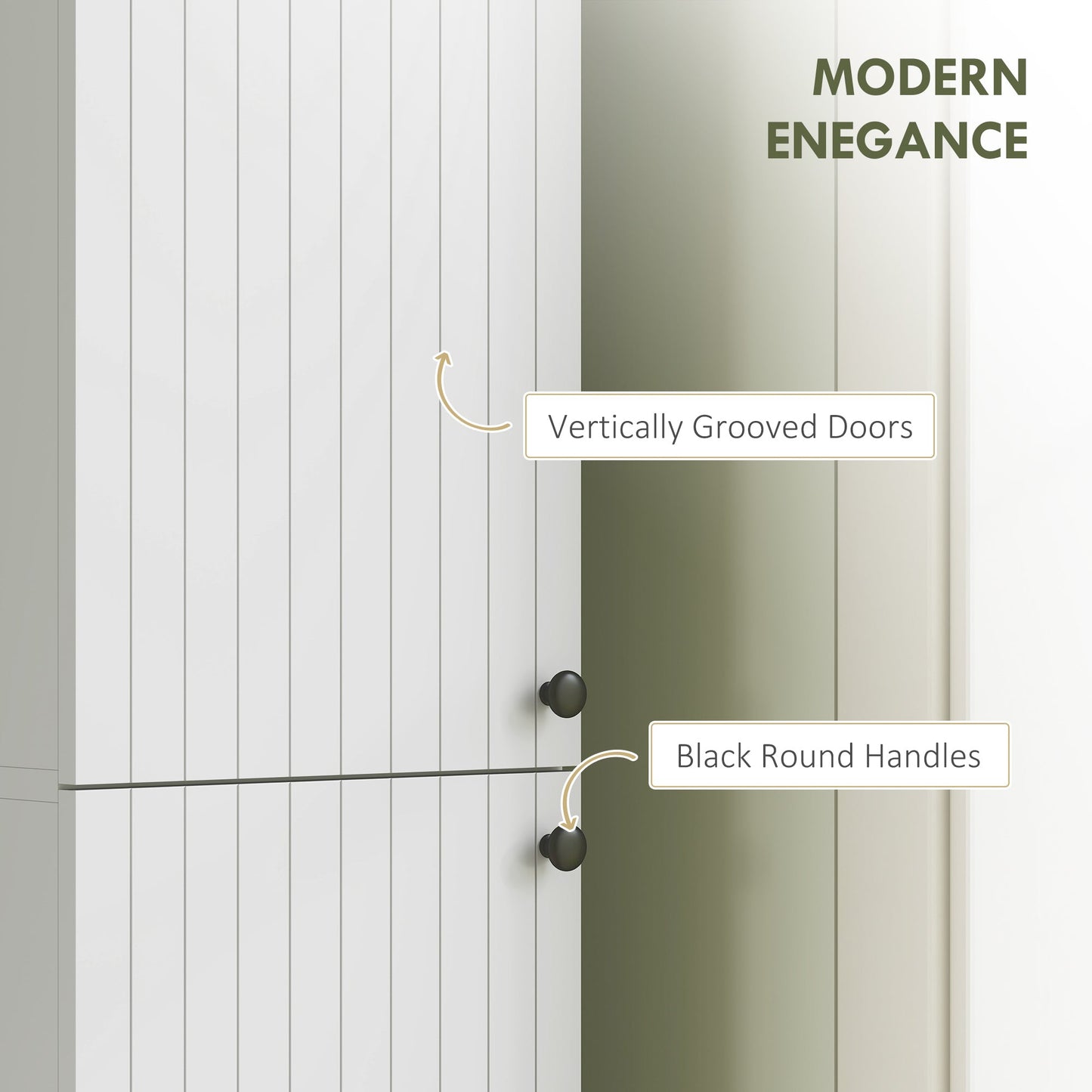 HOMCOM Wall Mounted Tall Bathroom Storage Cabinet with Soft-Close Hinges, Slim Bathroom Cabinet with 2 Doors, White