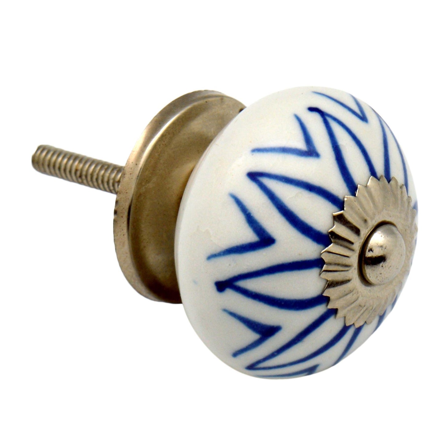 Round Geometric Ceramic Cabinet Knob