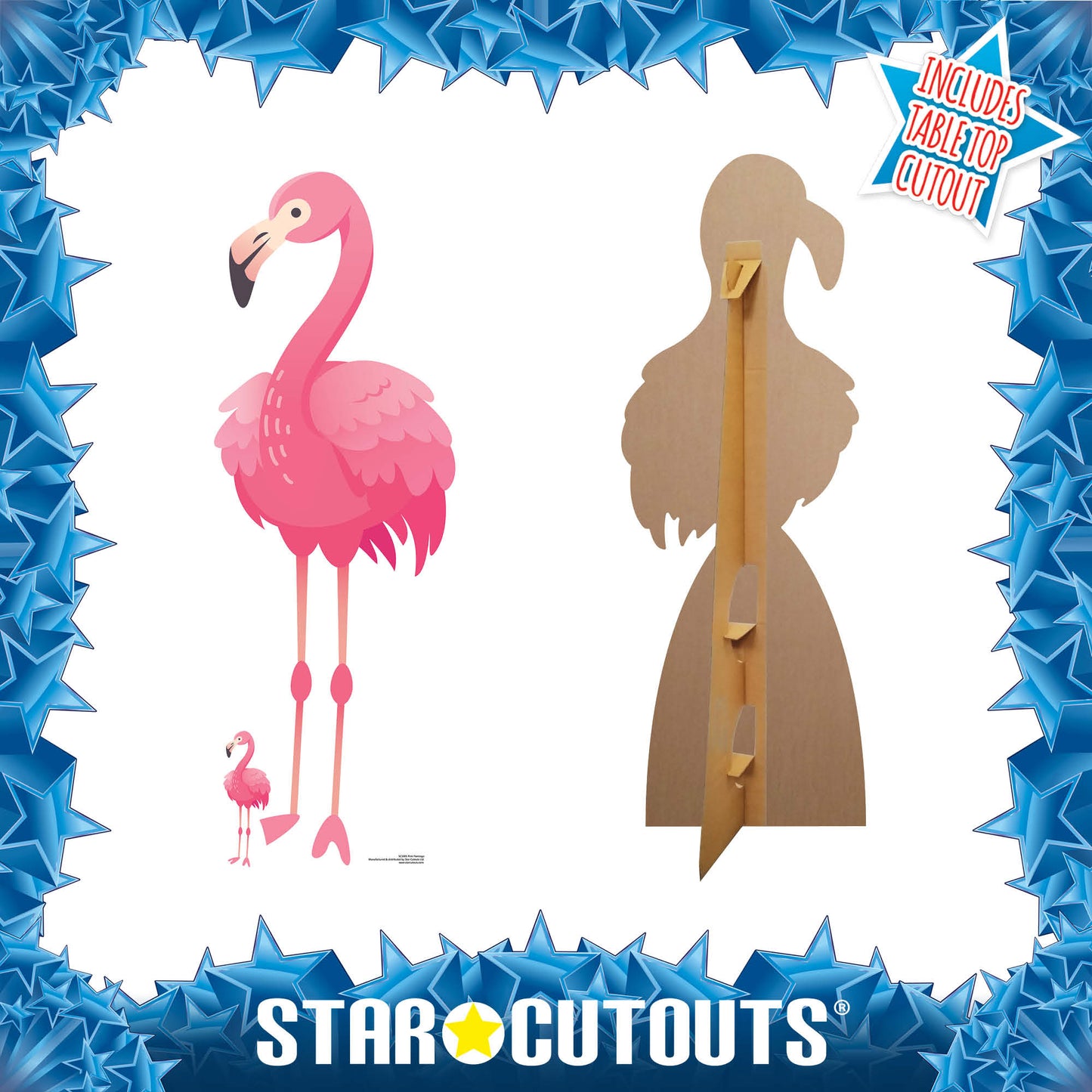 SC1401 Pink Flamingo Cardboard Cut Out Height 150cm