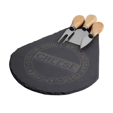 Carter 4 Piece Cheese Board and Knives Set