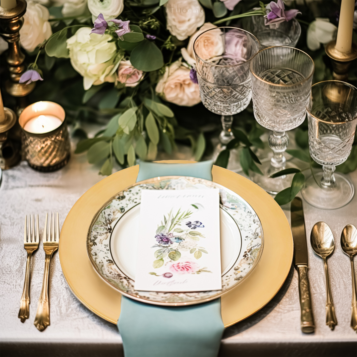 Dia Flat Gold  Charger Plate