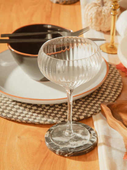 Pandanus Black And Natural Charger Plate