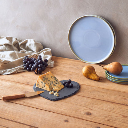 Carter Heart Slate Cheese Board With Gold Knife