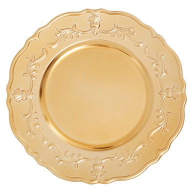 Dia Gold Finish Baroque Charger Plate