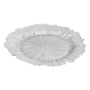Dia Silver Finish Reef Charger Plate