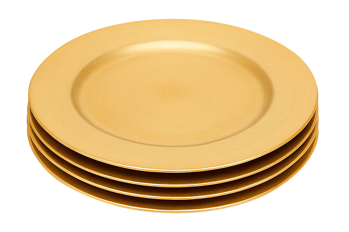 Dia Gold Finish Flat Style Charger Plate
