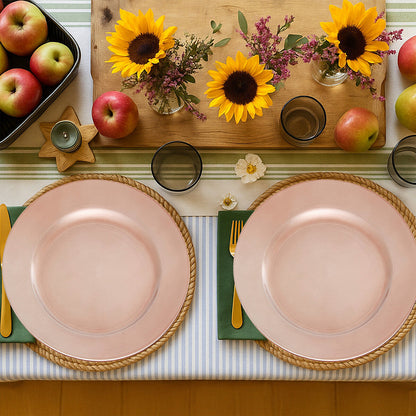 Dia Rose Gold Finish Charger Plate