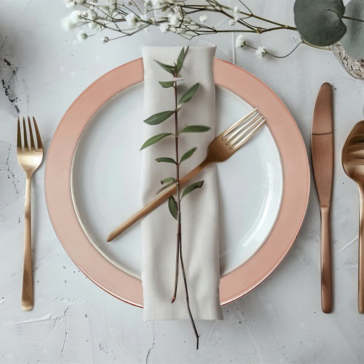 Dia Rose Gold Finish Charger Plate