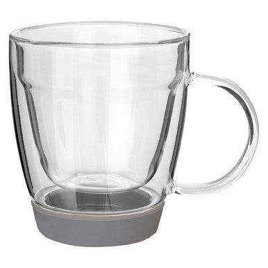 Amari Double Wall Glass Mug with Silicone Base 350ml