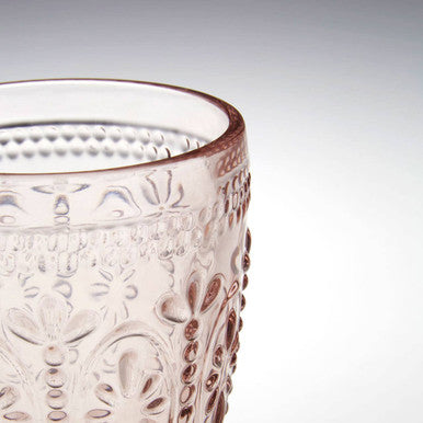 Fleur Set Of Four Pink and Blue Glass Tumblers