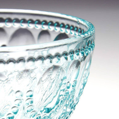 Fleur Set Of Two Blue Glass Sundae Dishes