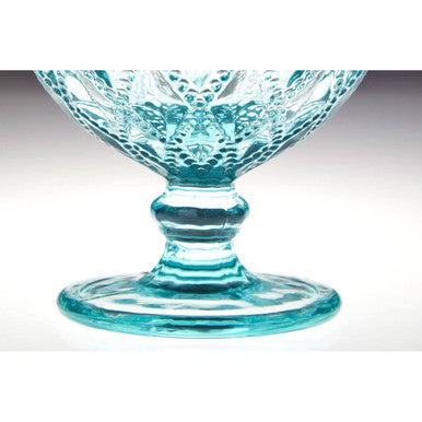 Fleur Set Of Two Blue Glass Sundae Dishes