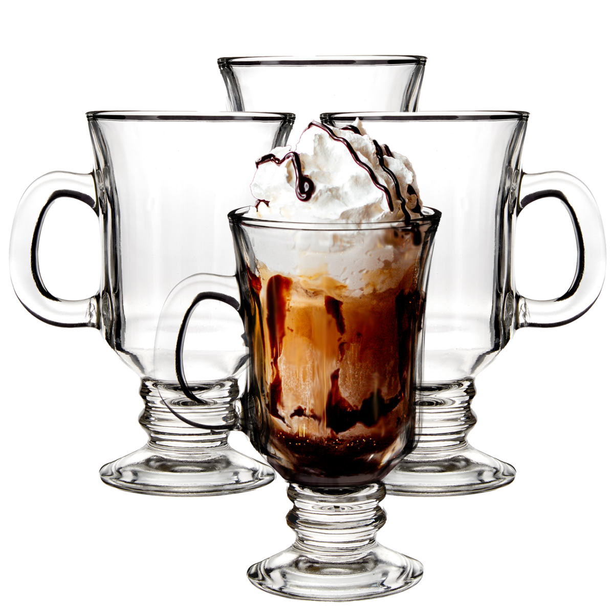 Euri Set of Four Irish Coffee Glasses 240ml