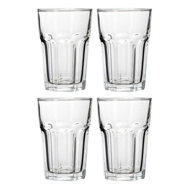 Set of 4 Clear Glass Tumblers 360ml | Euri