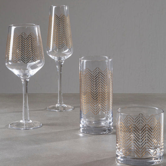 Set Of Four Jazz Champagne Glasses