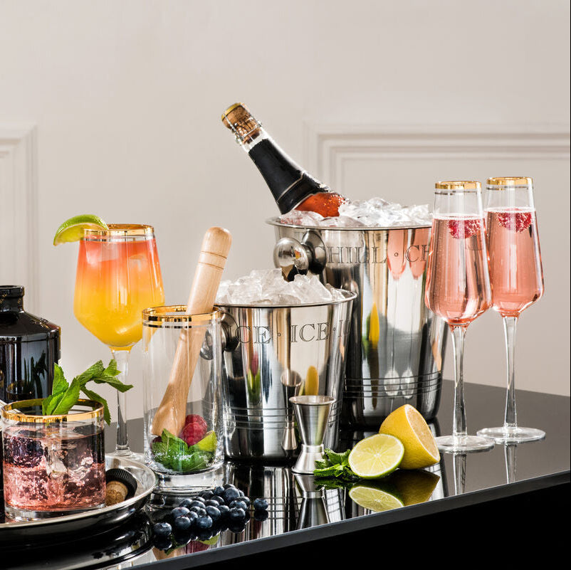 Set Of Four Charleston Champagne Glasses
