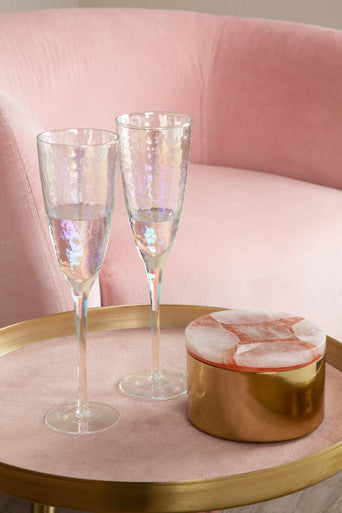 Aurora Set Of 4 Lustre Champagne Glasses