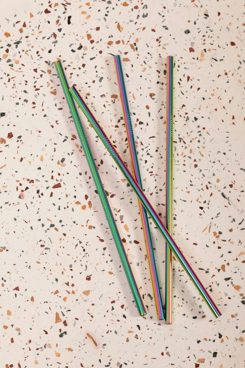 Set of 4 Oil Slick Drinking Straws | Mimo