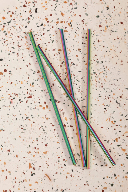 Set of 4 Oil Slick Drinking Straws | Mimo
