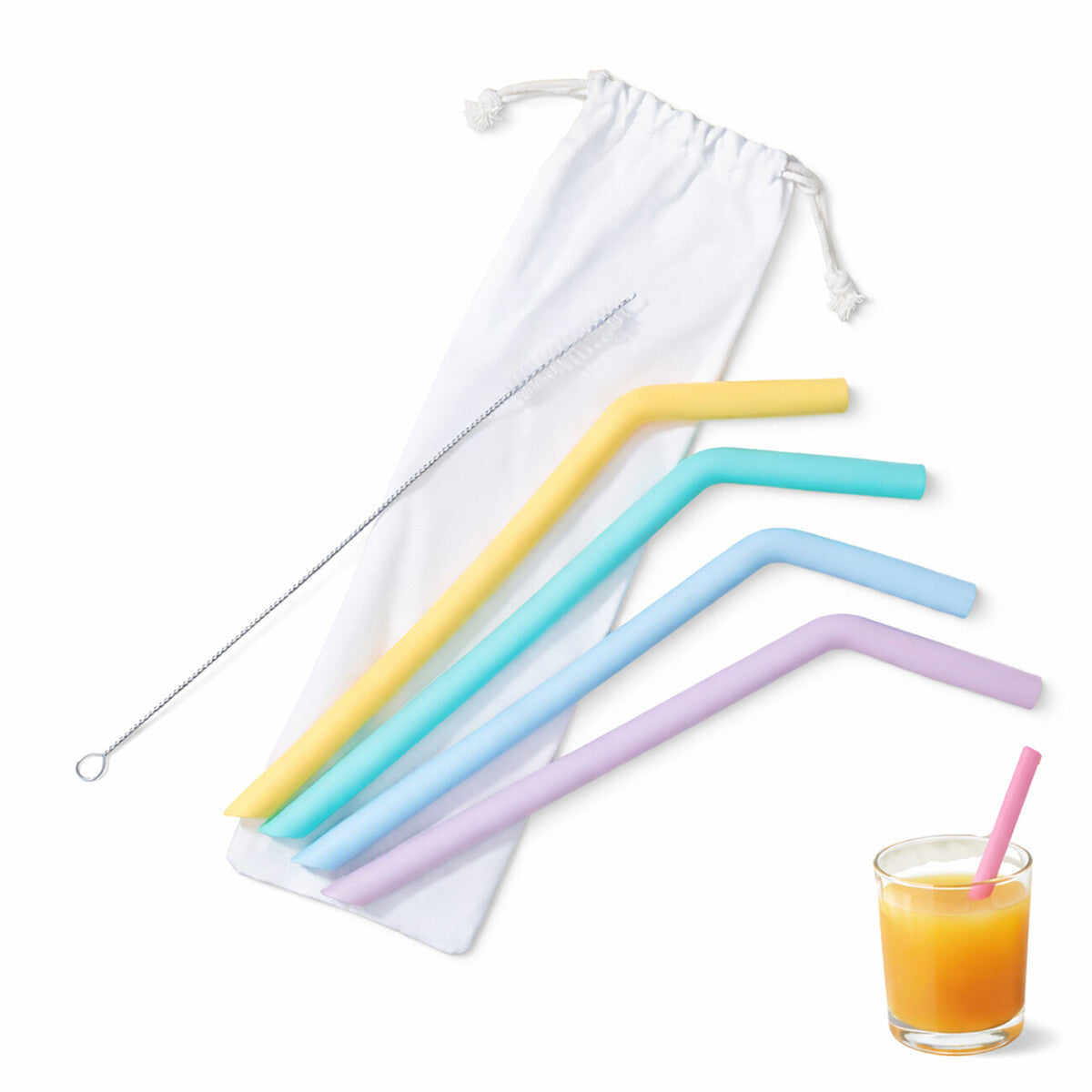 Set of 4 Silicone Straws | Mimo