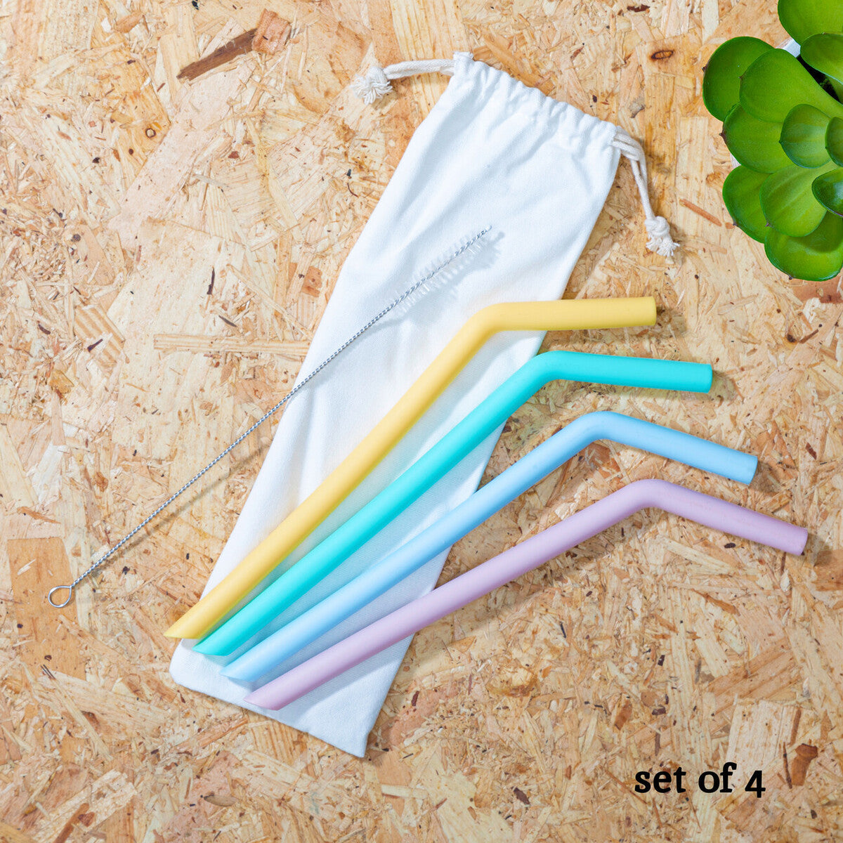 Set of 4 Silicone Straws | Mimo