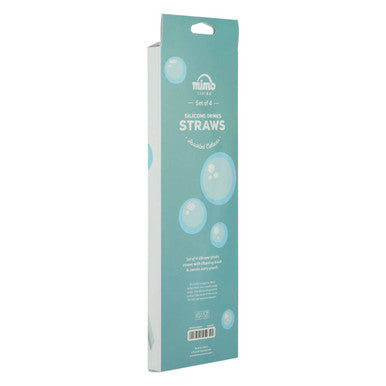 Mimo Set Of 4 Silicone Straws