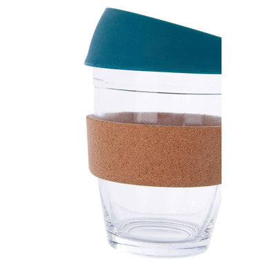 Mimo Glass Mug With Dark Green Silicone Lid