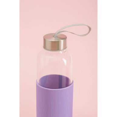 Mimo Glass Bottle With Purple Silicone Sleeve