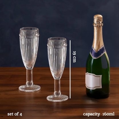 Auclair Set Of Four Champagne Glasses