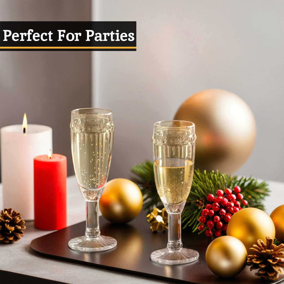 Auclair Set Of Four Champagne Glasses