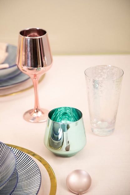 Aurora Set of Four Glass Tumblers in Assorted Colours