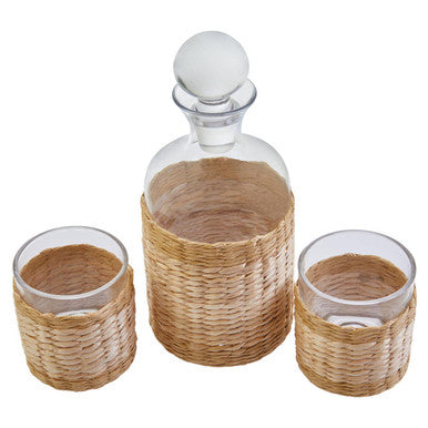 Juno Three Piece Glass And Decanter Set