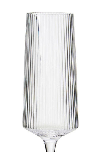 Eldon Set Of Four Ribbed Champagne Glasses