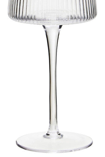 Set of Four Ribbed Wine Glasses 430ml | Eldon