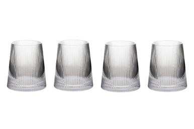 Eldon Set Of Four Ribbed Glass Tumblers