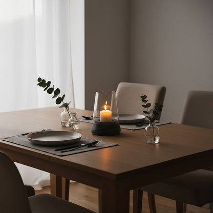 Kira Complements Grey Marble And Glass Candle Holder