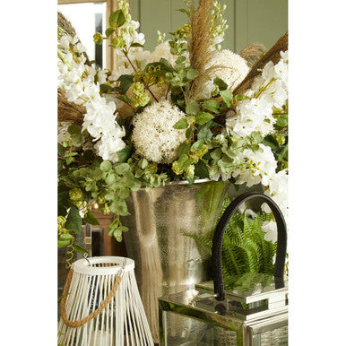 Reza Set of 3 Antique Silver Finish Planters