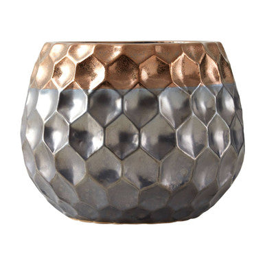 Large Ceramic Planter with Metallic Finish | Galaxy