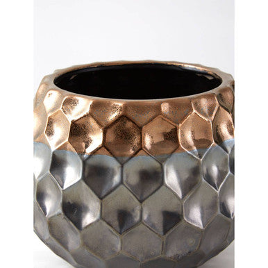 Large Ceramic Planter with Metallic Finish | Galaxy